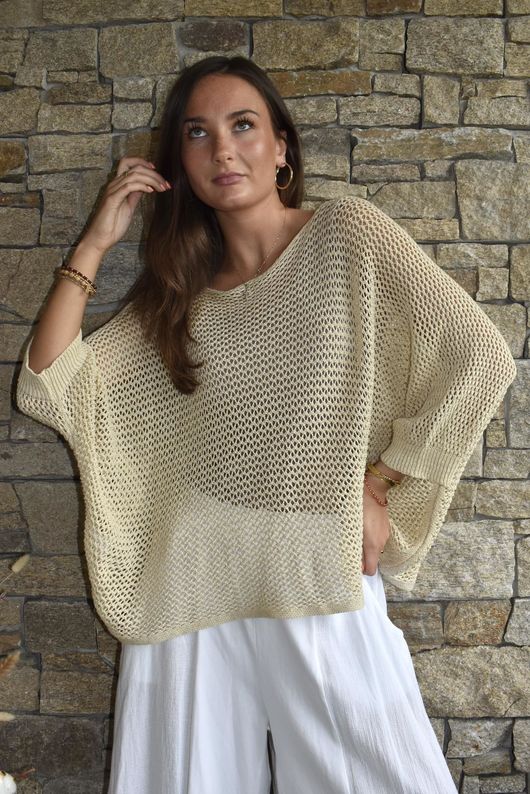 Conrad Grunge Loose Cotton Knit Oat